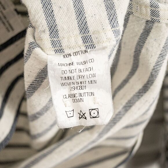 Apolis Men's Classic button Down Woven Shirt Striped cotton XS - Picture 6 of 6